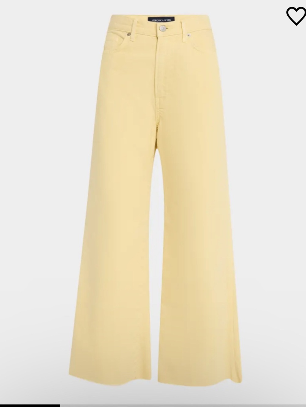 NWT Veronica Beard Taylor High-Rise Wide Leg Pants Yellow Chamomile Size 26